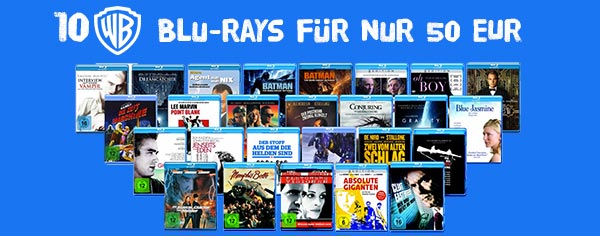 Warner 10 Blu-rays für 50 EUR